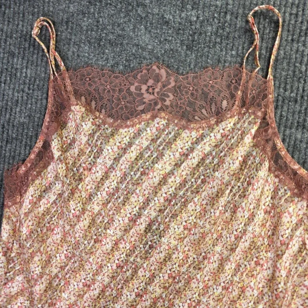Victorias Secret Camisole Top Women Large Floral Lace Tank Cami Babydoll Cottage - Picture 3 of 10